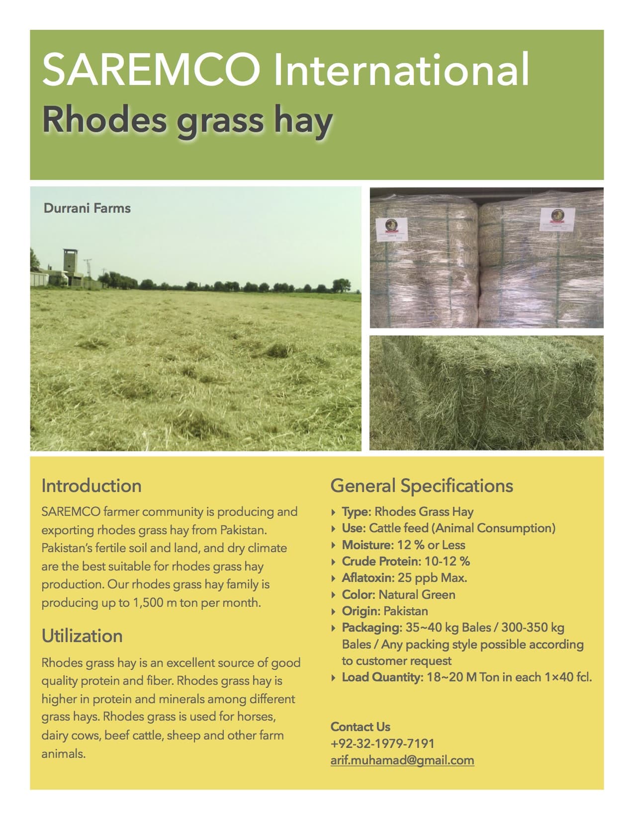 Rhode grass hay
